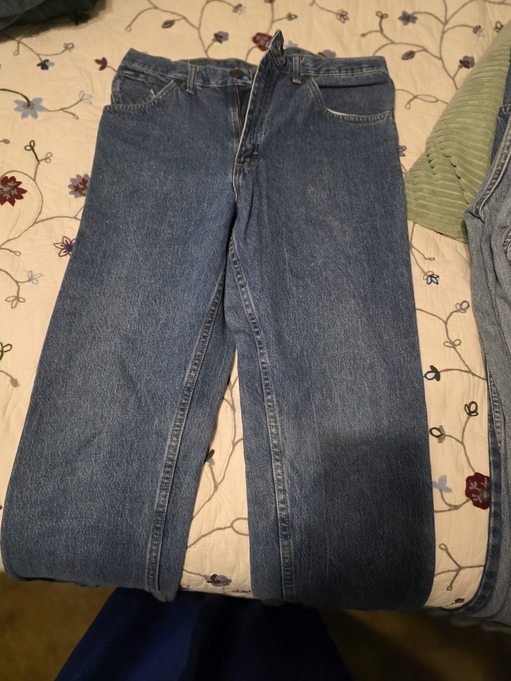 Lee Straight Leg Blue Denim Jeans